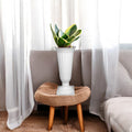 17 Inch White Frooti Plastic Flower Vases Indoor Decor