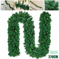 2Pcs 270cm Christmas Metallic Twist Garland – Tree & Ceiling Decoration