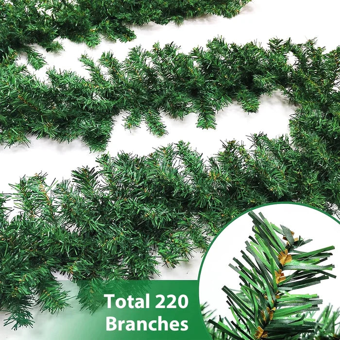 2Pcs 270cm Christmas Metallic Twist Garland – Tree & Ceiling Decoration