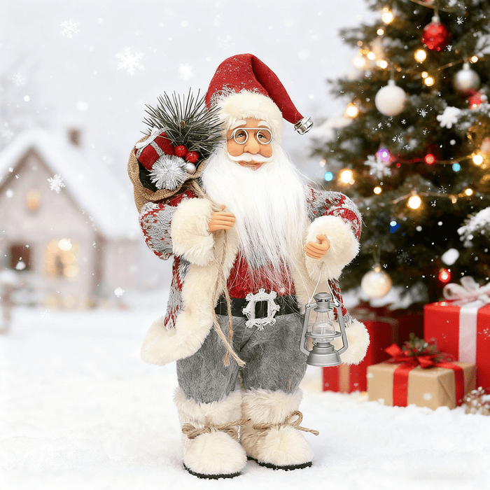 30cm Santa Claus Christmas Figurine – Festive Holiday Decoration Gift