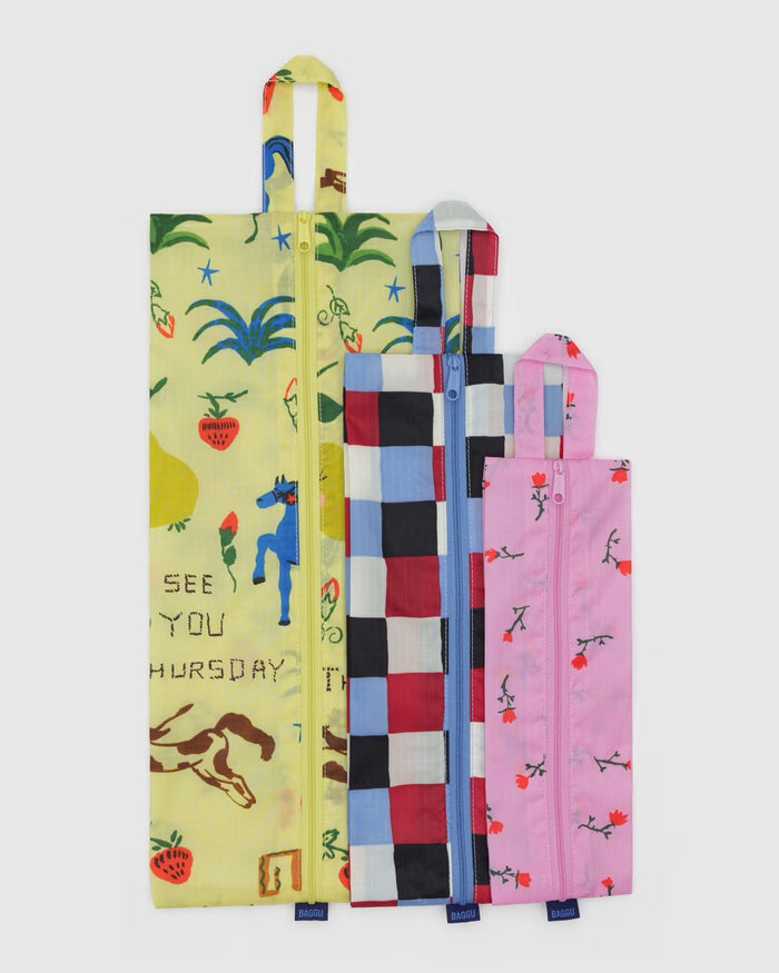 3D ZIP SET "PAINTED PRAIRIE" — by Baggu