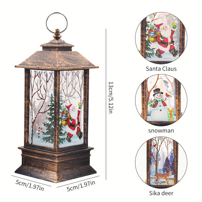 3Pcs Christmas Candle Lights – Snowman Table Lamps & Festive Night Lights