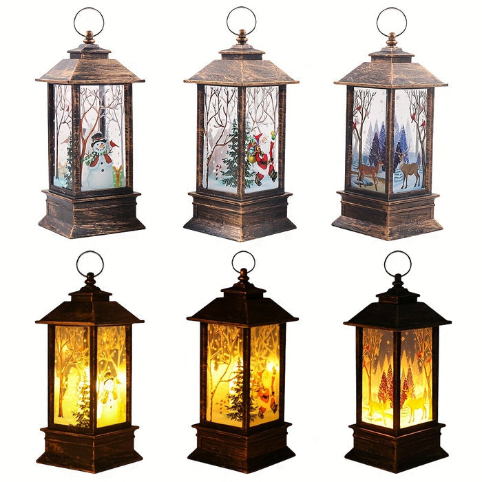 3Pcs Christmas Candle Lights – Snowman Table Lamps & Festive Night Lights