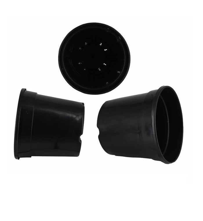 5.5 Inch Nursery Planter UV Resistant, Lightweight Black Pots (Set of 20)