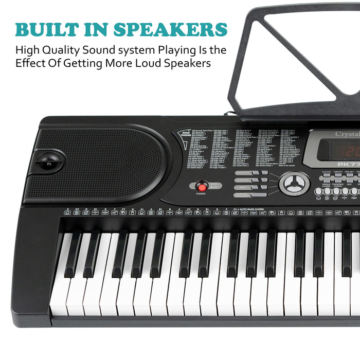 61-Key Digital Keyboard Piano – Electric Piano with Microphone & 24 Demo Songs