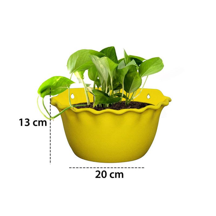 5.11 Inch Platinum Wall Planters UV Resistant, Lightweight Multicolor Pots (Set of 4)