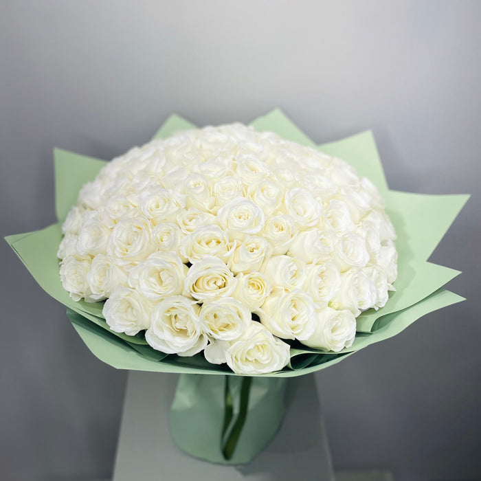 100 White Roses