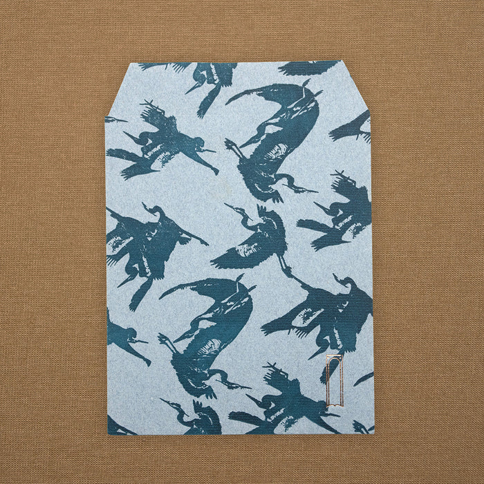 BLUE HANDMADE CARD AND ENVELOPE SET (multiple sizes and patterns) — by Atelier Ecluse