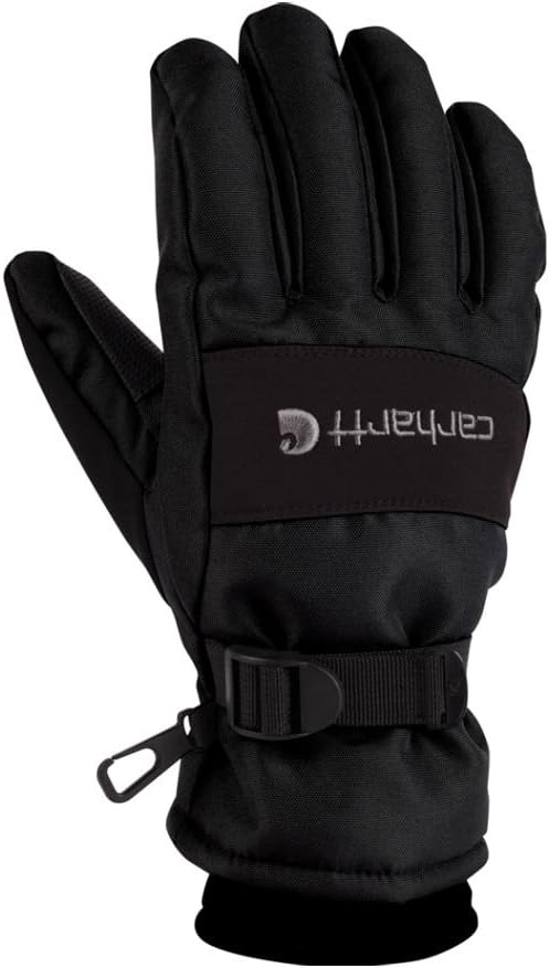 Carhartt Men's WP Waterproof Insulated Glove Cold Weather, Black, Large