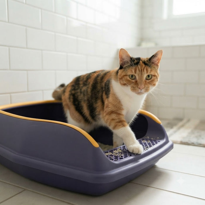 Cat Litter Box Small 18.5 inch (47 cm) Violet with Scoop - view 3
