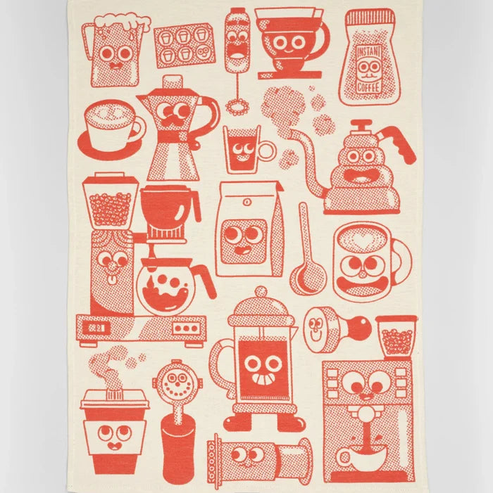 “COFFEE TIME” TEA TOWEL — by Elliot Kruszynski