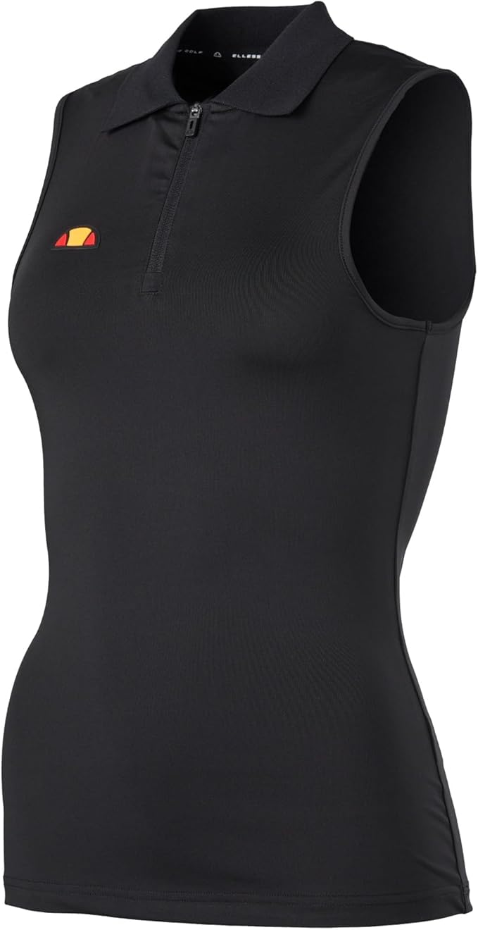 Ellesse Women's Naoma Polo Vest Shirt, Black, 10 (S)
