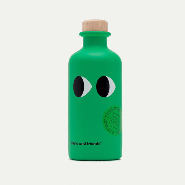 Extra Virgin Olive Oil With Basil, 200 ml — by Yiayia and Friends