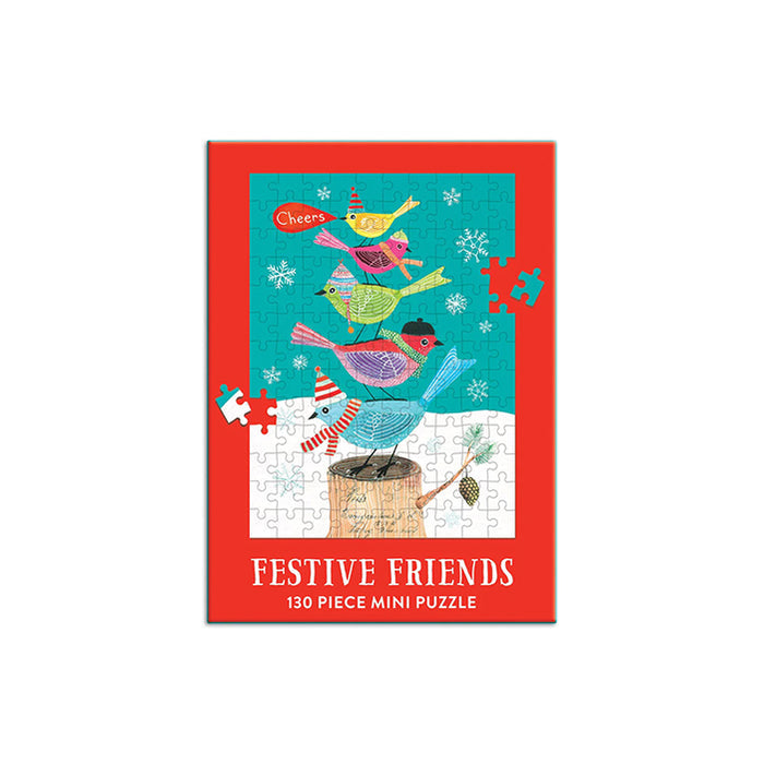 FESTIVE FRIENDS 130 PIECE MINI PUZZLE — by Galison