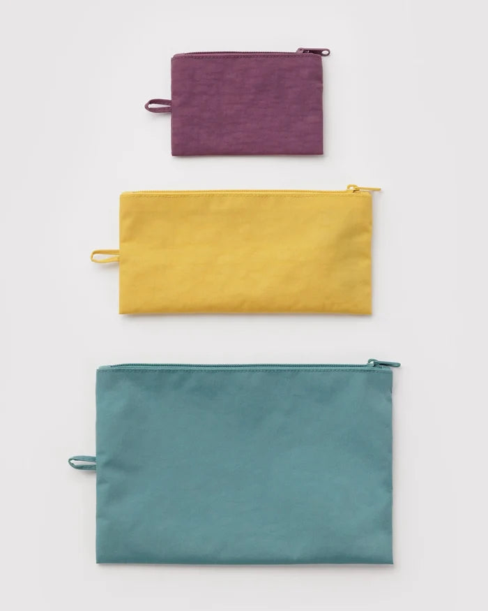 FLAT POUCH SET "JEWEL MIX" — by Baggu