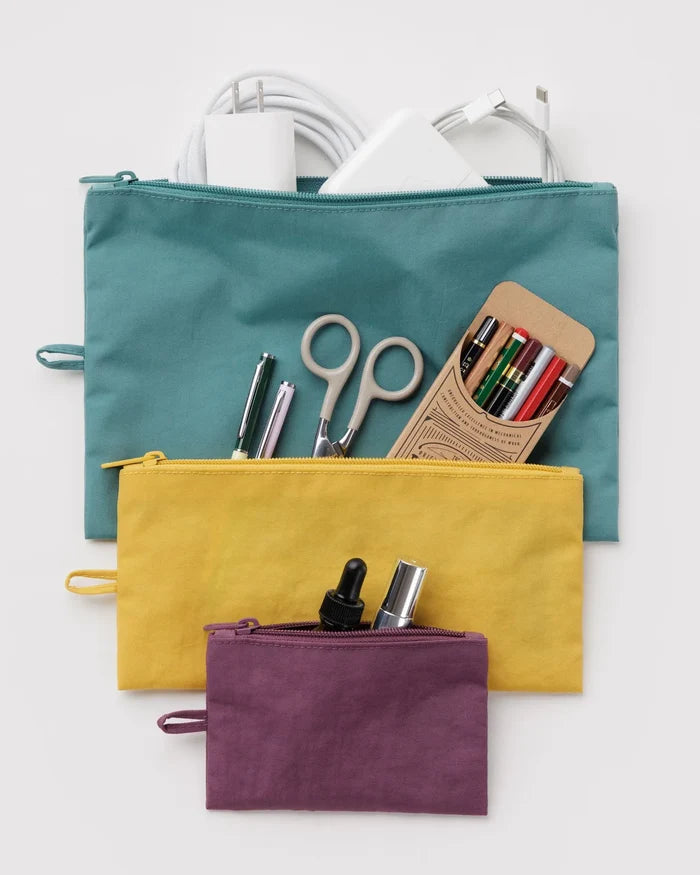 FLAT POUCH SET "JEWEL MIX" — by Baggu