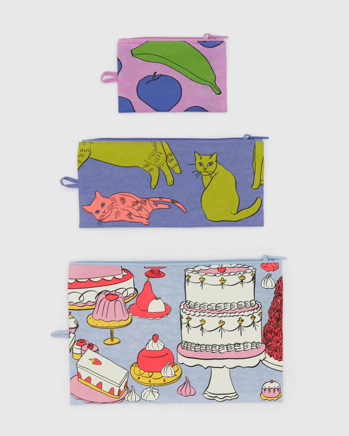 FLAT POUCH SET (STILL LIFE) — by Baggu
