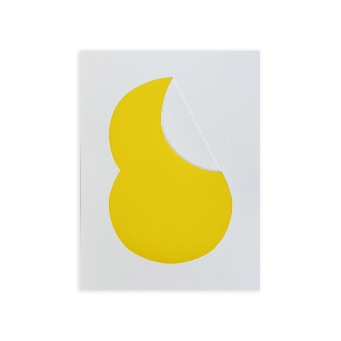FOLDED SHAPES #02 YELLOW, Hot Stamping Print, 15 x 21 cm – by Julie Safirstein