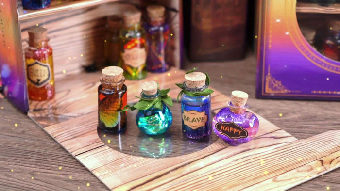 FOMOMDI DIY Wizard Potions Kit – 20 Bottle Fairy Magic Craft Set for Kids