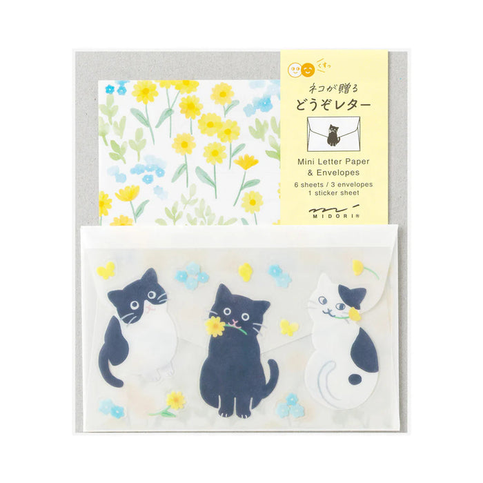 FOR YOU CAT, MINI LETTER SET WITH STICKERS — by Midori