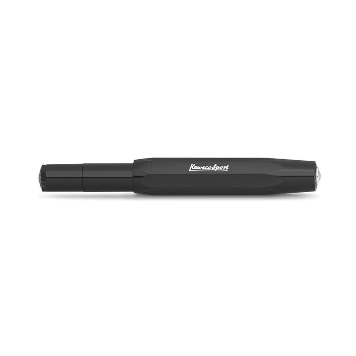 FOUNTAIN PEN BLACK WITH SILVER ACCENTS, Nib size M — by Kaweco
