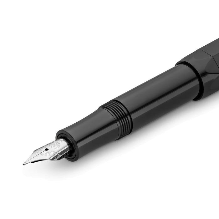 FOUNTAIN PEN BLACK WITH SILVER ACCENTS, Nib size M — by Kaweco