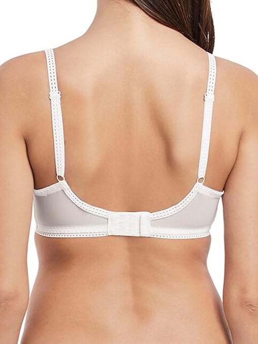 Freya Women's Soiree Lace Padded Plunge Bra, Sheer, White, 36G