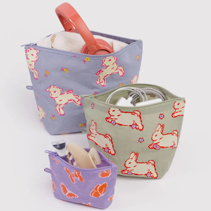 GO POUCH SET "SPRING ANIMALS" — by Baggu