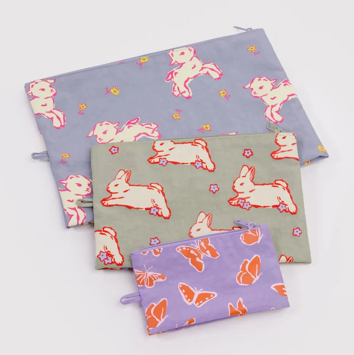 GO POUCH SET "SPRING ANIMALS" — by Baggu