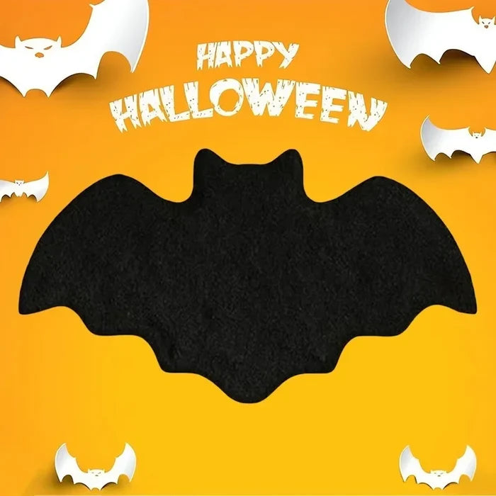 Halloween Black Spider Rug Decor Spooky Gothic Bath Mat Non-Slip, Tufted Mat for Front Door Living
