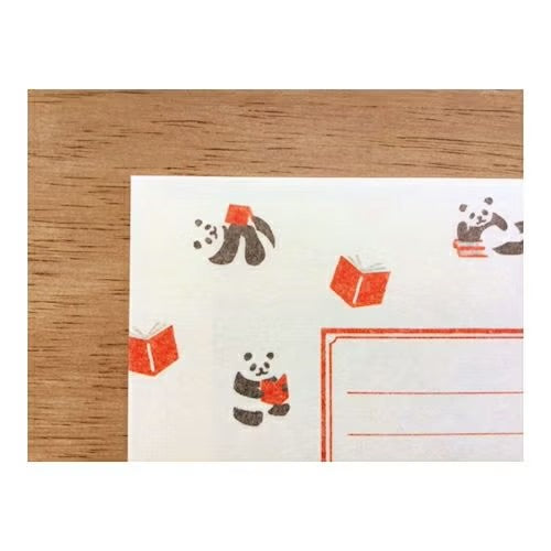 HANKO LETTER SET – Panda & Book — by Furukawashiko