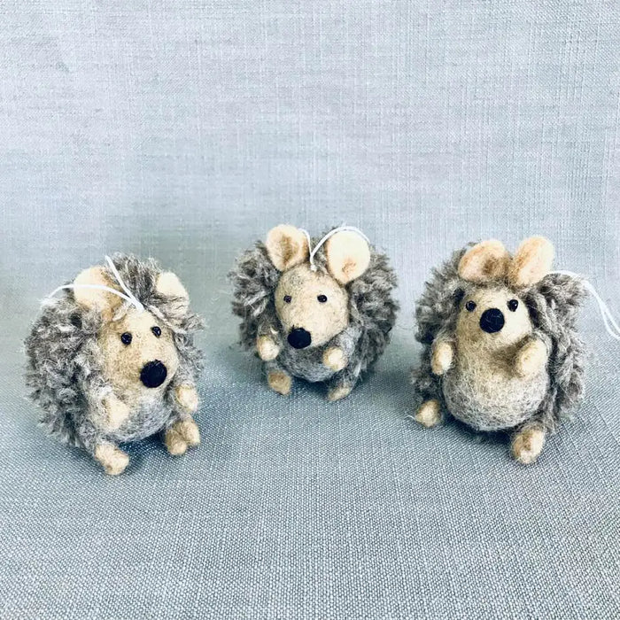 HEDGEHOG - HANGING FELT ORNAMENT — by The Winding Road