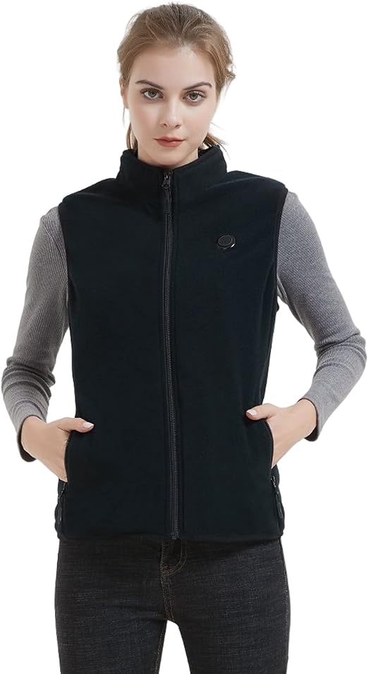 HEWINZE Fleece Heated Gilet for Women - Heat Vest with Battery 5V Heated Vest Hunting