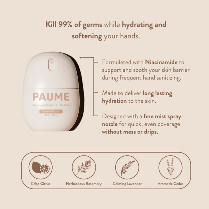 HYDRATING ANTIBACTERIAL HAND MIST — by PAUME