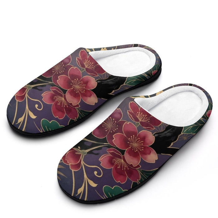 Japanese Inspired Women's Cotton Slippers for Indoor WearJapanese Inspired Women’s Cotton Slippers for Indoor Wear | Cozy Anti-Skid House Slippers