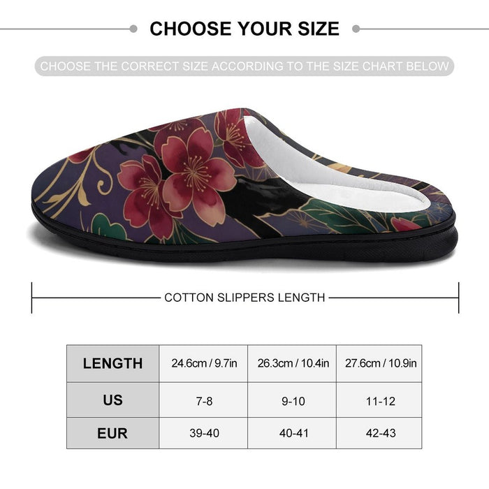 Japanese Inspired Women's Cotton Slippers for Indoor WearJapanese Inspired Women’s Cotton Slippers for Indoor Wear | Cozy Anti-Skid House Slippers