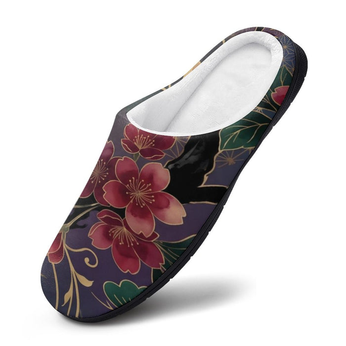 Japanese Inspired Women's Cotton Slippers for Indoor WearJapanese Inspired Women’s Cotton Slippers for Indoor Wear | Cozy Anti-Skid House Slippers
