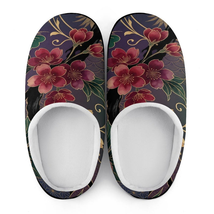 Japanese Inspired Women's Cotton Slippers for Indoor WearJapanese Inspired Women’s Cotton Slippers for Indoor Wear | Cozy Anti-Skid House Slippers