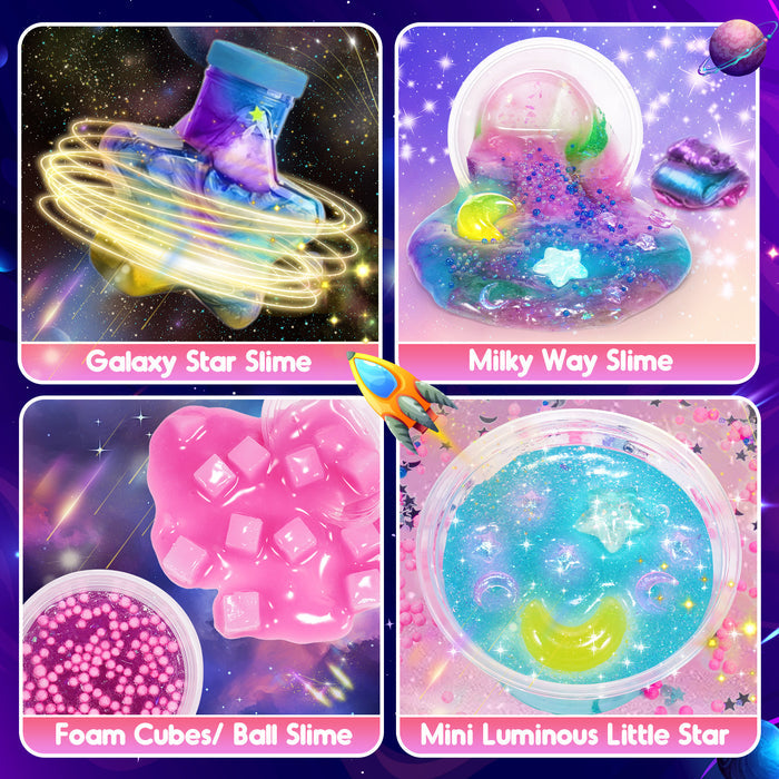 Kids Slime Making Kit – DIY Galaxy Slime Gift Set for Girls & Boys (Ages 6–12)