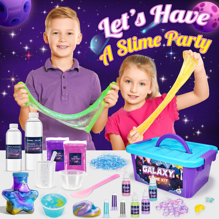Kids Slime Making Kit – DIY Galaxy Slime Gift Set for Girls & Boys (Ages 6–12)