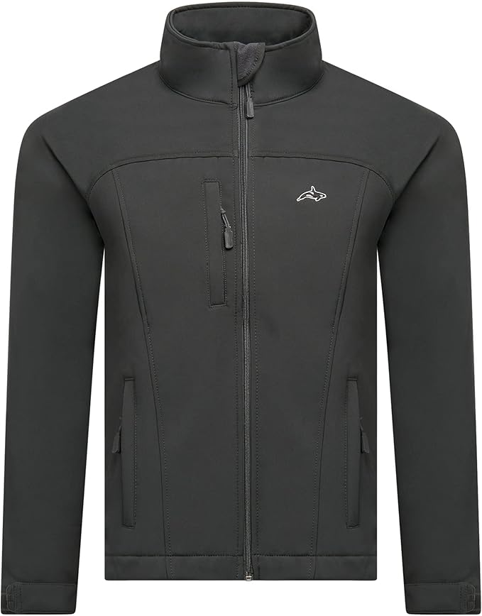Killer Whale Softshell Jacket Mens Waterproof UK Premium (Dark Grey, XXL)