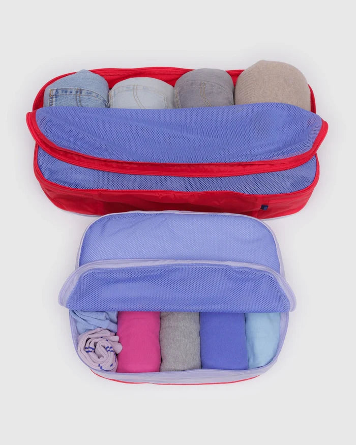 LARGE PACKING CUBE SET “MESH BERRY MIX“ — by Baggu