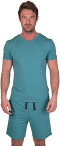 Light & Shade Men's Top and Short Bottoms Pyjama Set Blue, S
