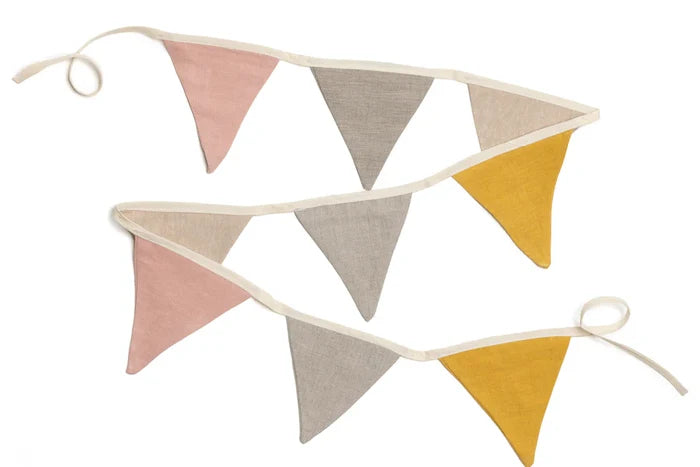 LINEN PENNANT GARLAND - GLOIRE DU MATIN — by La fée raille