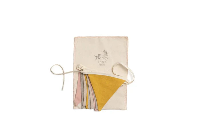 LINEN PENNANT GARLAND - GLOIRE DU MATIN — by La fée raille