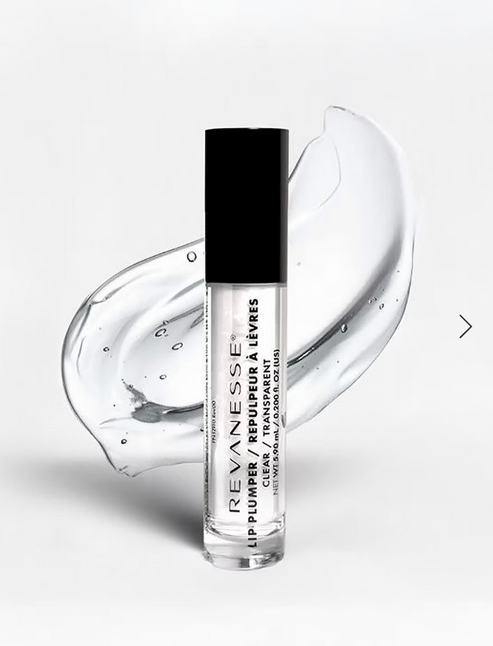 Revanesse Lip Plumper in Clear with gel swatch — available at KOZA Skin Clinic, Port Coquitlam.