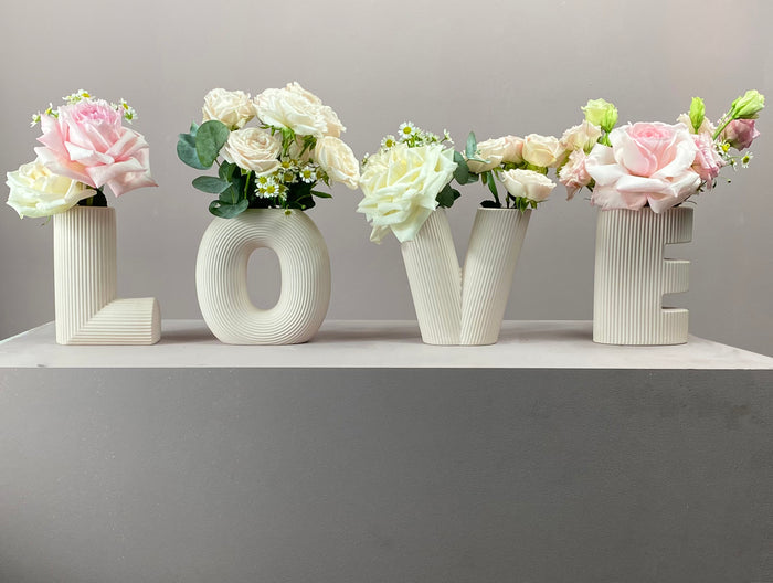 LOVE Vase Arrangement - Pink