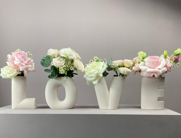 LOVE Vase Arrangement - Pink