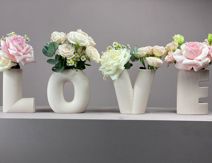 LOVE Vase Arrangement - Pink