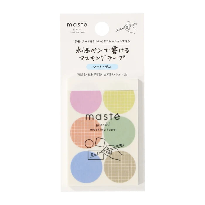 MASTÉ JAPANESE WASHI TAPE SHEETS - Circle — by Mark's
